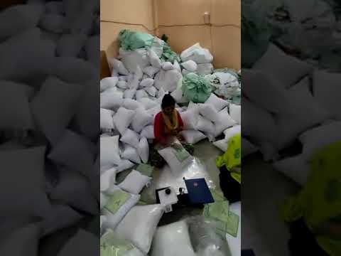 White plain fiber body pillow, size/dimension: 16x24, shape:...