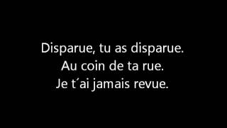 Jean Pierre Mader - Disparue Paroles/Lyrics