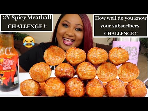 10 2X SPICY MEATBALLS  IN 10 MIN CHALLENGE  MUKBANG | EPIC EMPIRE 먹방