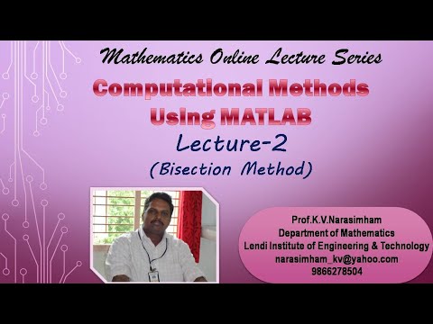 Computational Methods Using Matlab 2bisection Method