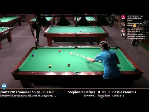 Stephanie Hefner vs Cassie Francois - NAPT 2017 Summer 10-Ball Classic