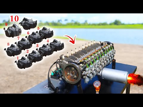 I Combined 10 Engines into 1 Monster 2-Stroke (1 Million Sub Edition)