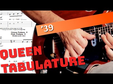 Queen '39 guitar lesson tutorial Harmonies Tab Brian May