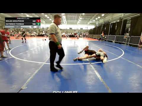 106 lbs Rr Rnd 2   Nolan Adolphson, 84 Athletes Black vs Kaydence Thomas, TNWC Black