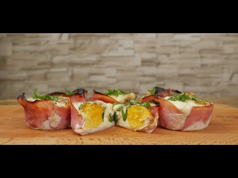 Ветчина с яйцом и сыром вкусный и быстрый завтрак