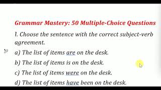 50 Advance Grammar Quiz set,