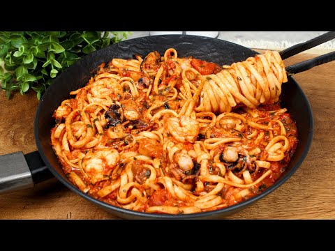 Diese Pasta mit Meeresfrüchten hat alle verrückt gemacht! Günstig, schnell und unglaublich lecker!
