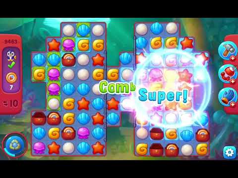 Fishdom Hard Level 9463 (with Double Lightning Boosters) @choraelmin