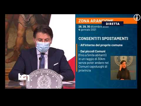 TG1 sera 18 dicembre 2020 DISCORSO IN DIRETTA del premier Conte sul nuovo DPCM
