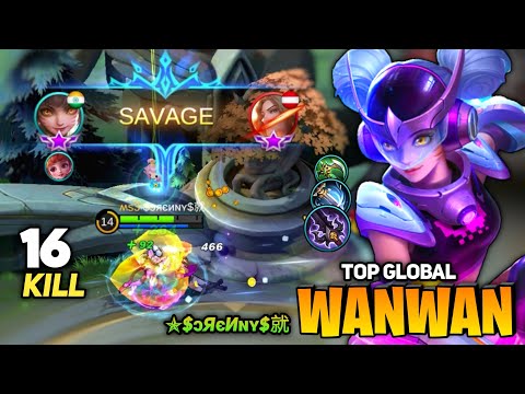 PERFECT SAVAGE! Wanwan Offlane Gameplay [ Top Global Wanwan Best Build 2021] By ✯$ɔяєиɴʏ$就 - MLBB