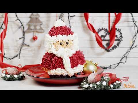 Decora 3d santa claus cake pan 15,5 x 8 x 20 h cm video
