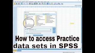 How to access Free practice Data sets in SPSS