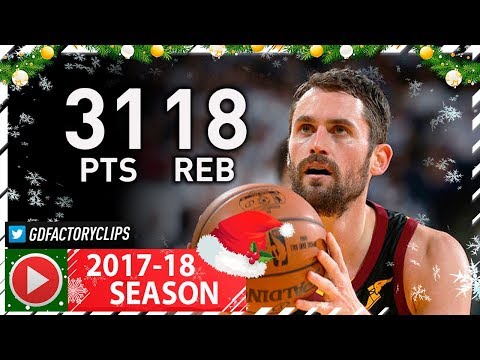 Kevin Love Full XMAS Highlights vs Warriors (2017.12.25) - 31 Pts, 18 Reb