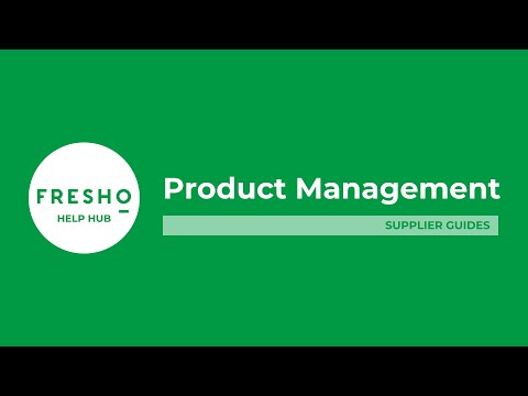 Manage your Products on Fresho