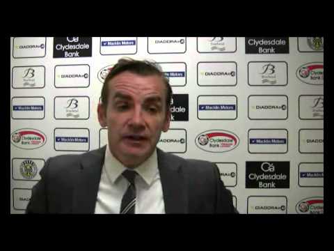 St Mirren - Danny Lennon Post-match v Hearts, 15/09/2012