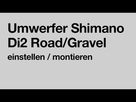 Shimano Di2 front derailleur adjustment / Dura Ace / Ultegra / GRX / Mounting electronic shifting