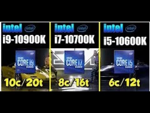 i9 10900k vs i7 10700k vs i5 10600k #10thgenintel #i59600k #i910900k #i7 10700k #gaming #benchmarks