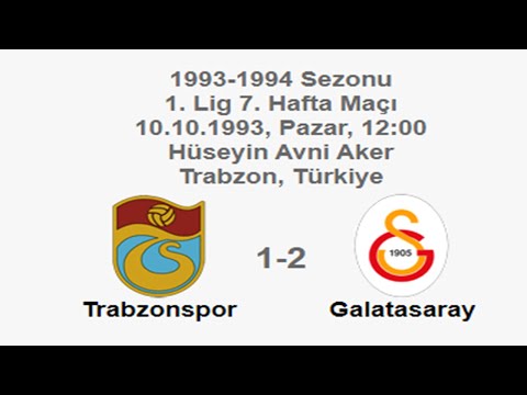Trabzonspor 1-2 Galatasaray 10.10.1993 - 1993-1994 Turkish 1st League Matchday 7 (Ver. 1)