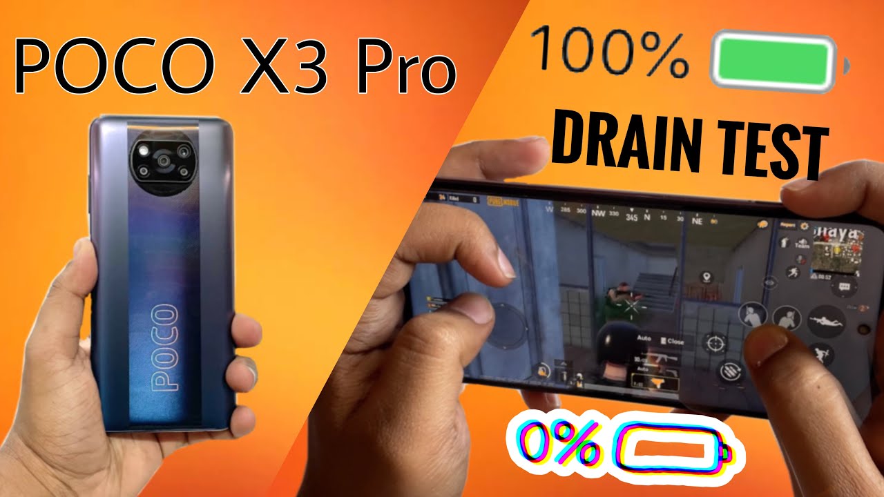 POCO X3 Pro PUBG Battery Drain Test / POCO X3 Pro Battery Test 😪