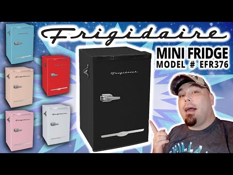 FRIGIDAIRE EFR376-BLACK 3.1 Cu Ft Black Retro Bar Fridge with Side Bottle Opener video review thumbnail