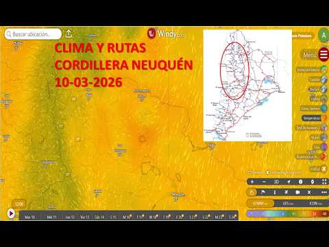 Oeste Neuquén  clima, rutas, informacion de accidentes 10 3 2026