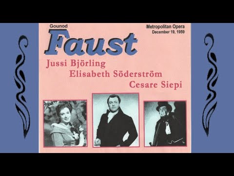 FAUST Met 1955 Jussi Björling Elisabeth Söderström Cesare Siepi  Robert Merrill