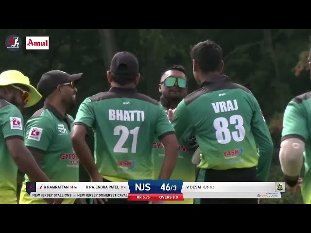 MiLC T20 Highlights:  New Jersey Stallions vs New Jersey Somerset Cavaliers