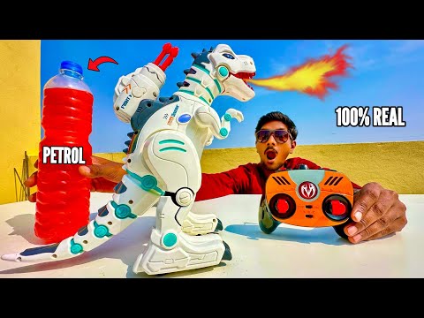 RC Flame Throwing Dinosaur Experiment Test - Chatpat toy TV