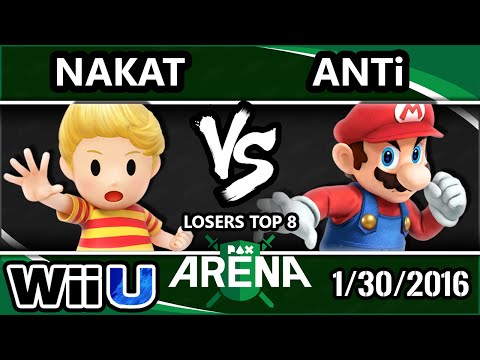 PAX - CLG | Nakat (Ness, Lucas) Vs. DM. #THE | ANTi (Mario, Rosa)  L. Top 8 - Smash Wii U - Smash 4