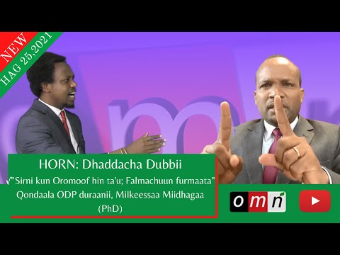 OMN: Dhaddacha Dubbii. Turtii Qondaala ODP duraanii Milkeessaa Miidhagaa (PhD) waliin taasifne