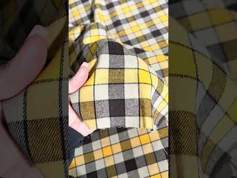 Checkered flannel, yellow/beige pristatymas per 1-4 d.d.