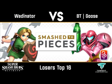 Wadinator (Young Link) vs BT | Goose (Samus) - Losers Top 16 - Smashed to Pieces #48
