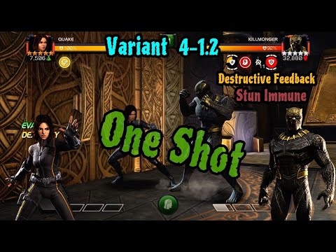 Variant-4 1.2 path KM soloed with R4 Quake #MCOC( Marvel Contest of Champions)