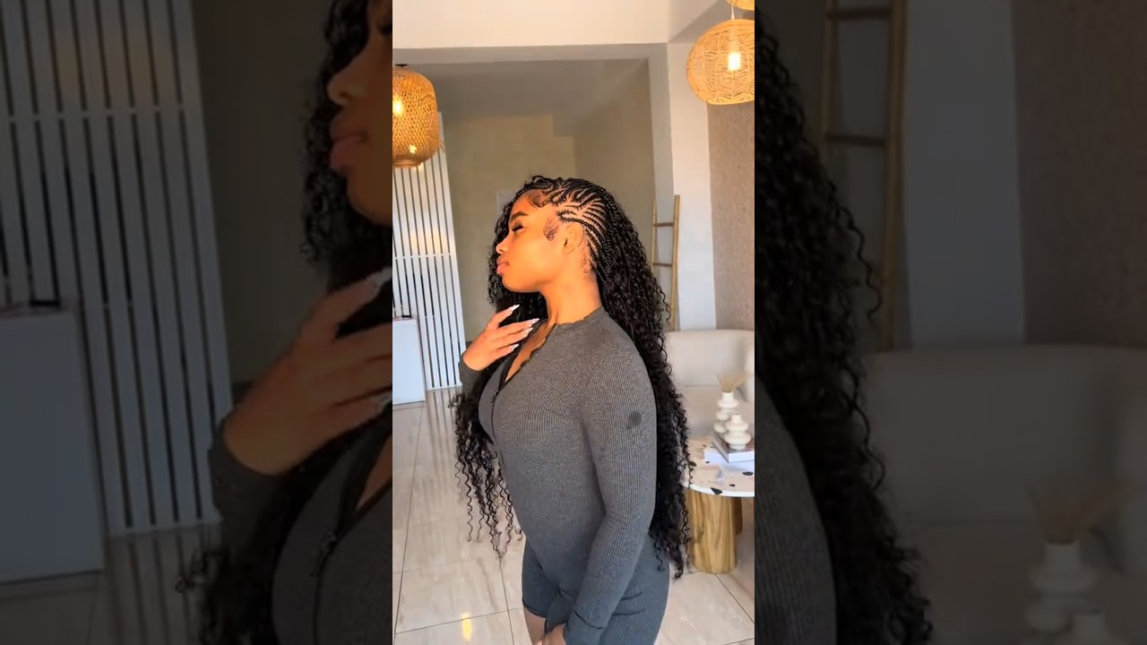 Fulani lemonade braids #hairstyles #braids #braidedhairstyles #curlyhairstyle #trending #longbraids