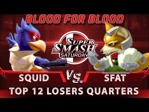 SSS: B4B - Squid (Falco) vs. CLG | SFAT (Fox) - SSBM Top 12 Losers Quarters - Smash Melee