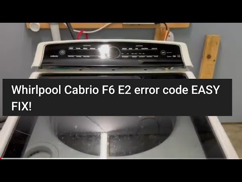 F6 E2 Error Code Whirlpool Washer