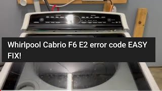 Whirlpool Cabrio F6 E2 Error Code — Clean the Board: EASY FIX That Works!