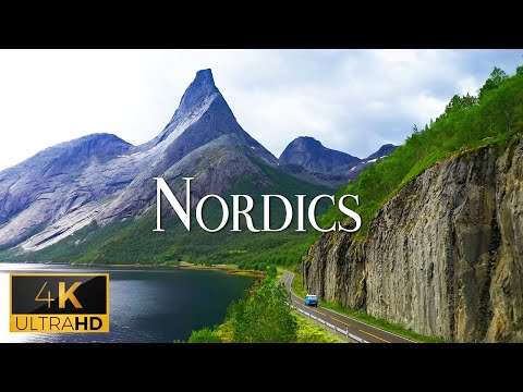 FLYING OVER THE NORDICS (4K Video UHD) - Peaceful Music With Stunning Beautiful Nature Video For TV