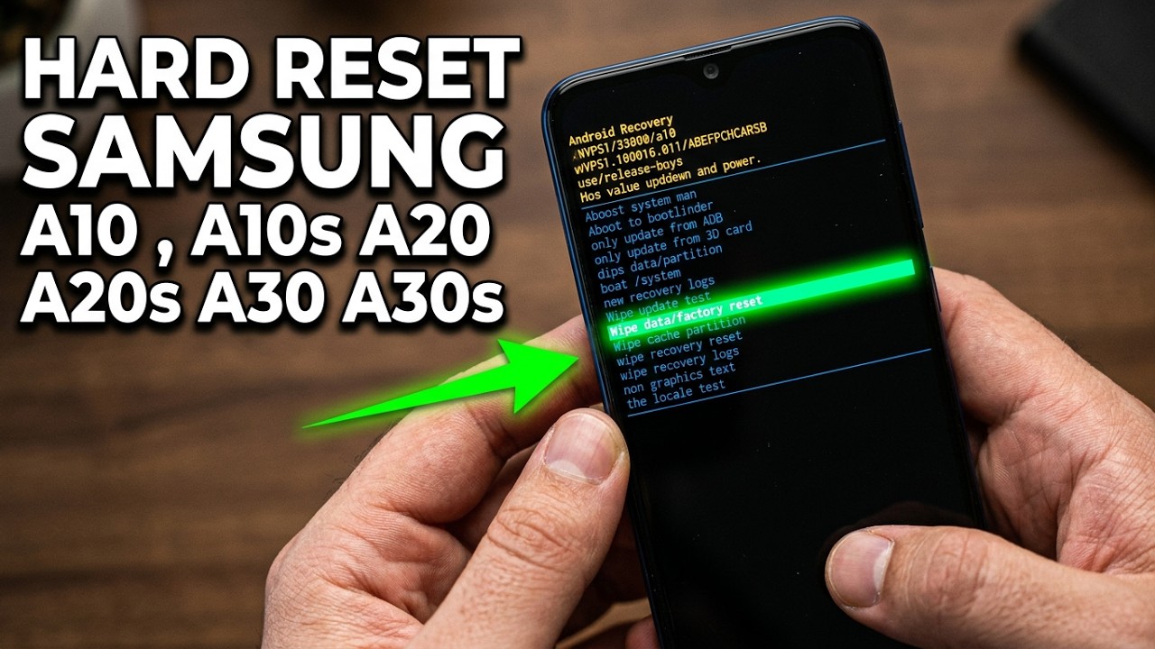 Forgot Pattern? Hard Reset Samsung A10, A10s, A20, A20s, A30, A30s طريقة عمل فورمات لسامسونج