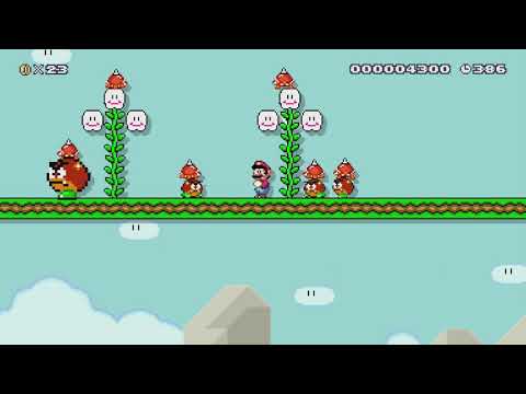 Aaaaaaaaaa's Spiketop Treetops by Adrian 🍄 Super Mario Maker #afs 😶 No Commentary
