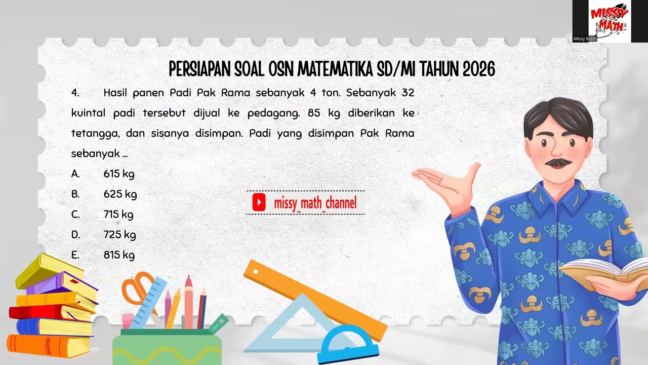 PERSIAPAN SOAL OSN  MATEMATIKA SD/MI TAHUN 2026 #osn #osnmatematika