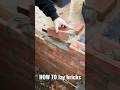 HOW TO lay a brick! #diy #bricklaying #construction #howto