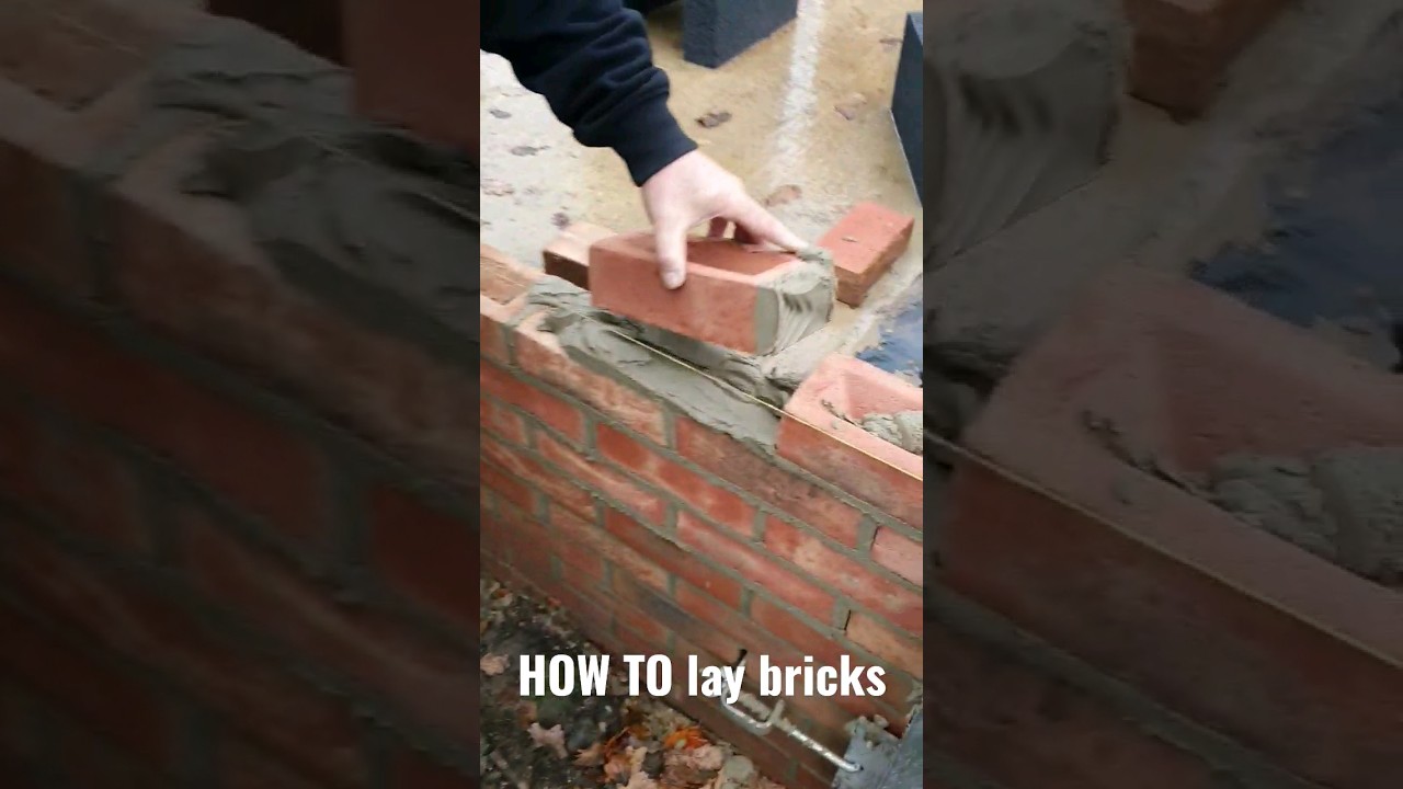 HOW TO lay a brick! #diy #bricklaying #construction #howto