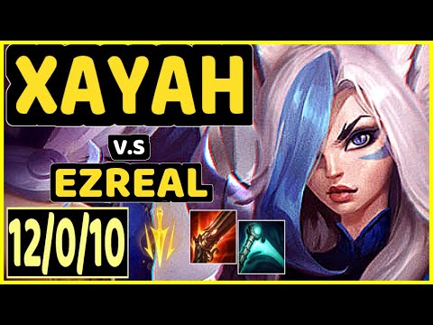 APOLLO (XAYAH) vs EZREAL - 12/0/10 KDA BOTTOM ADC GAMEPLAY - NA Ranked GRANDMASTER