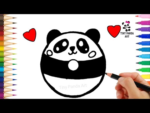 How to Draw a Cute Panda Donut Step by Step Eeasy | How to Draw and Color Cute Panda Donut