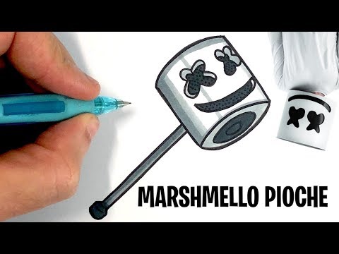 Comment dessiner la PIOCHE MARSHMELLO - FORTNITE