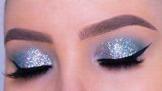 Crystal Silver Eye Makeup Tutorial for the Holiday's