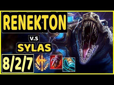 RENEKTON vs SYLAS - 8/2/7 KDA MID GAMEPLAY - EUW Ranked GRANDMASTER