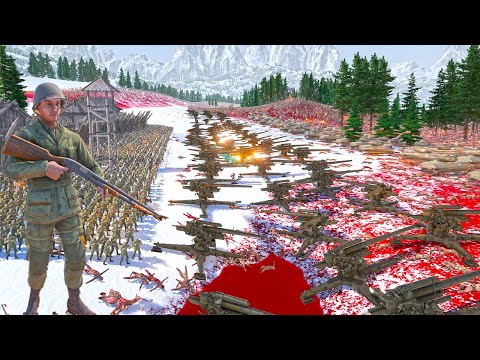 3 million ORCS & ZOMBIES ATTACK AMERCIAN soldiers snowy fort !!  Ultimate Epic Battle Simulator 2
