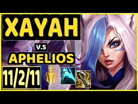 XAYAH vs APHELIOS - 11/2/11 KDA BOTTOM ADC GAMEPLAY - EUW Ranked GRANDMASTER
